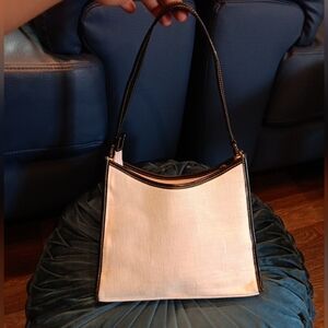 Vintage LAUREN RALPH LAUREN Black Label Pink Tapestry leather Trim Handbag Pur